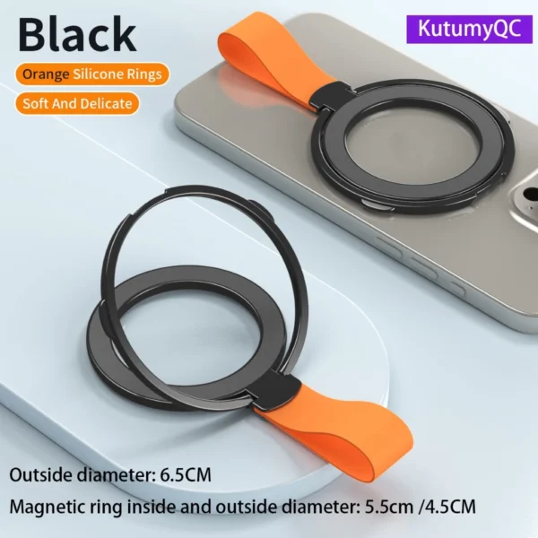 Magnetic Cell Phone Ring Holder Compatible with IPhone Series Removable Cell Phone Grip Kickstand