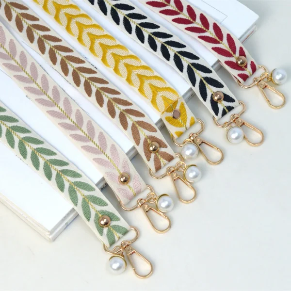 Crossbody mobile phone lanyard adjustable neckband strap rope universal clip womens pearl  hanging ornament