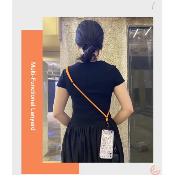 Phone lanyard Crossbody necklace strap patch tab Adjustable phone lanyard