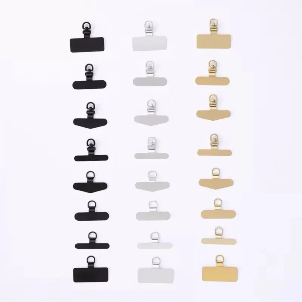 Ultrathin Stainless Steel Phone Tether Patch Gasket Cellphone Strap Parts Replacement Lanyard Safety