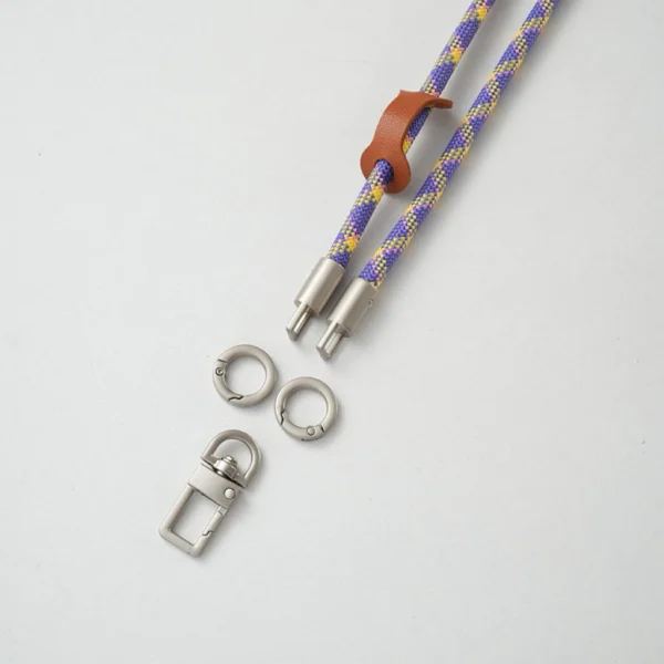 Cross body mobile phone lanyard braided rope 8mm anti lost