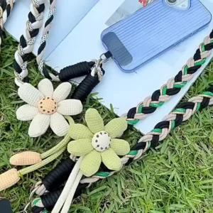 Stylish Braided Hanging Rope for Phone Handwoven Woven Chain 120CM Long Lanyard