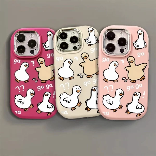 Hand Drawn Fun Little White Duck Phone Case Compatible for Iphone