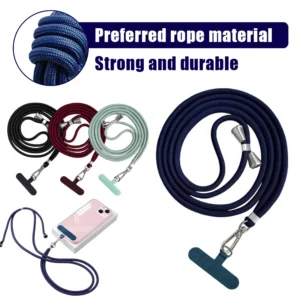 Universal Phone Strap for iPhone Samsung Android with Stylish Colors and Easy IOS Connector Application