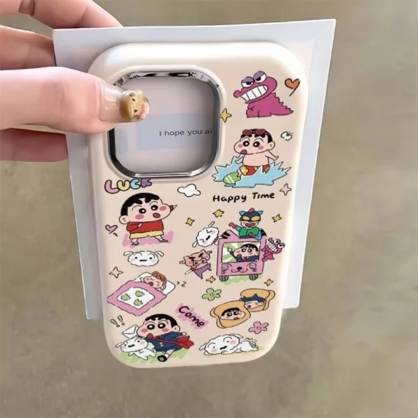 iPhone Phone Case Manga Crayon Shin chan ParkLanyard Soft Cover