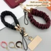 Fashionable Crossbody Mobile Phone Lanyard Antiloss Stylish Design with Metal and Polyester