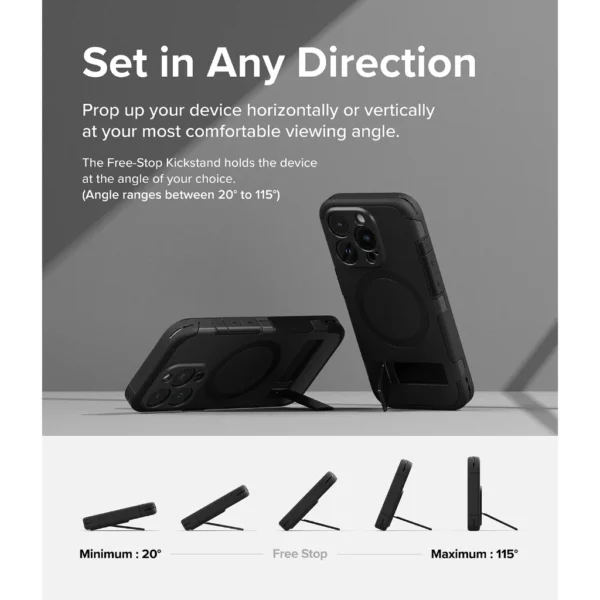 Alles for iPhone 15 Pro Max 15 Pro Protective Cover with Stand Function